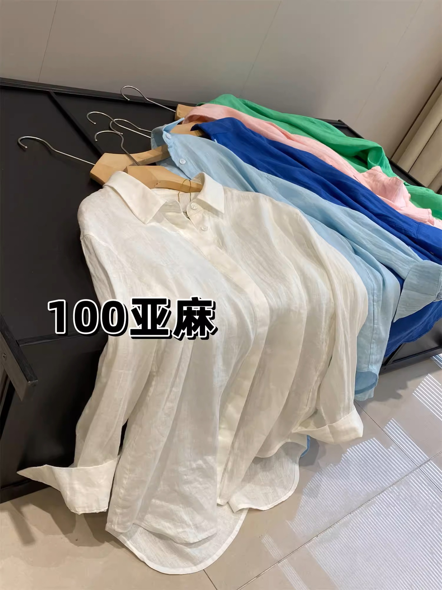 小禾木巨同款2996！100亚麻宽松透气松弛廓形休闲衬衫女春夏新款详情2