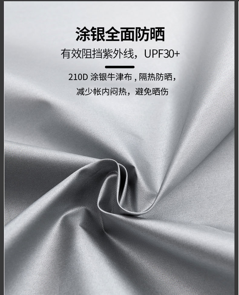 抖音爆款现货批发帐篷户外全自动便携式防晒通风一室一厅两门两窗详情11