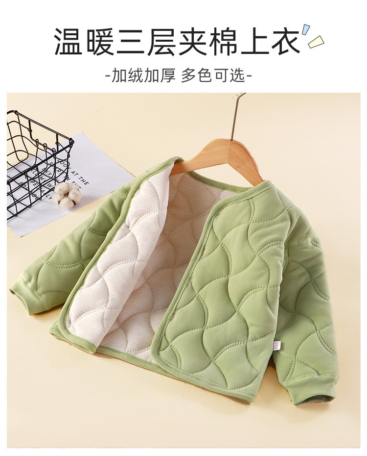 儿童外套三层校服神器女童棉衣男童内胆棉服二棉加绒中大童保暖详情1