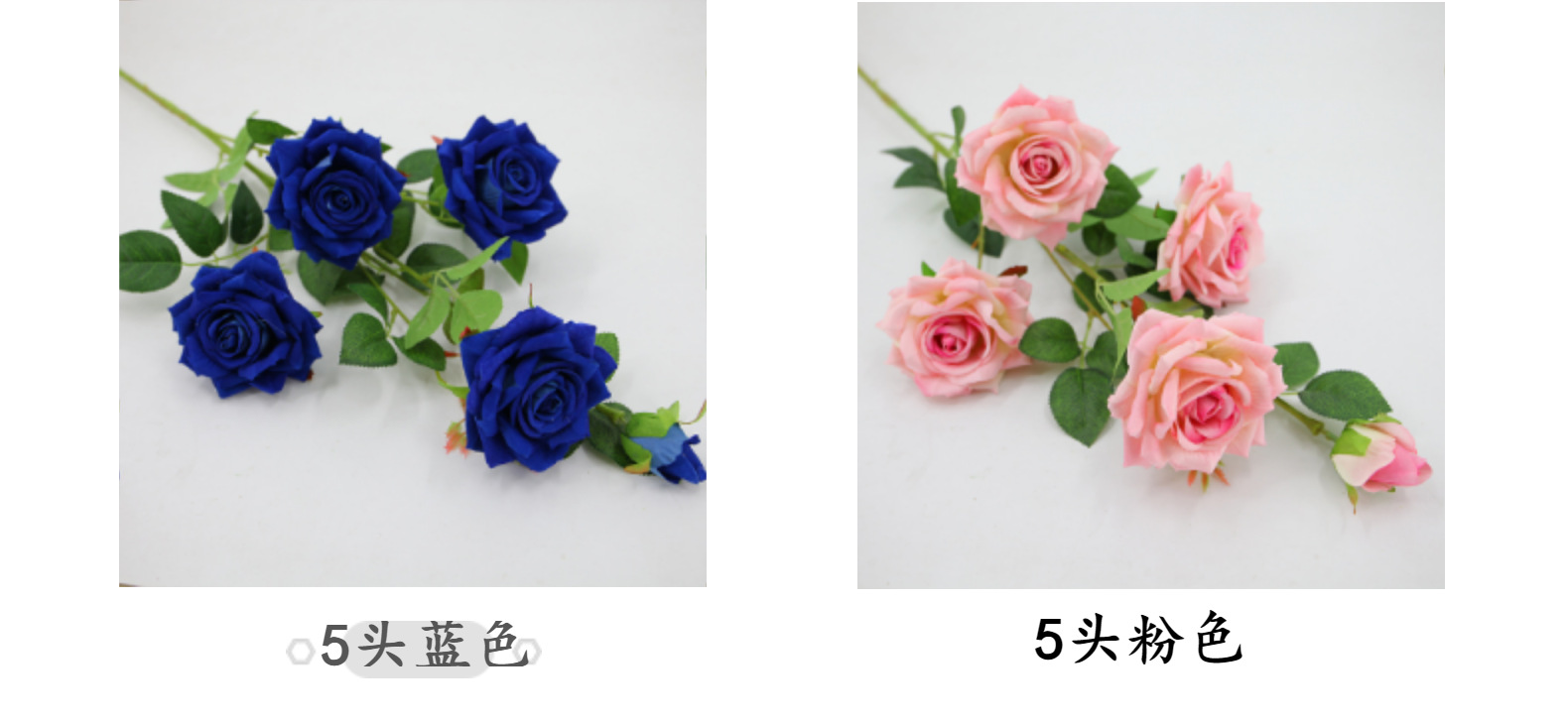 仿真多头绒布红色玫瑰花拍摄道具假花家居装饰布置仿真花摆件批发详情29