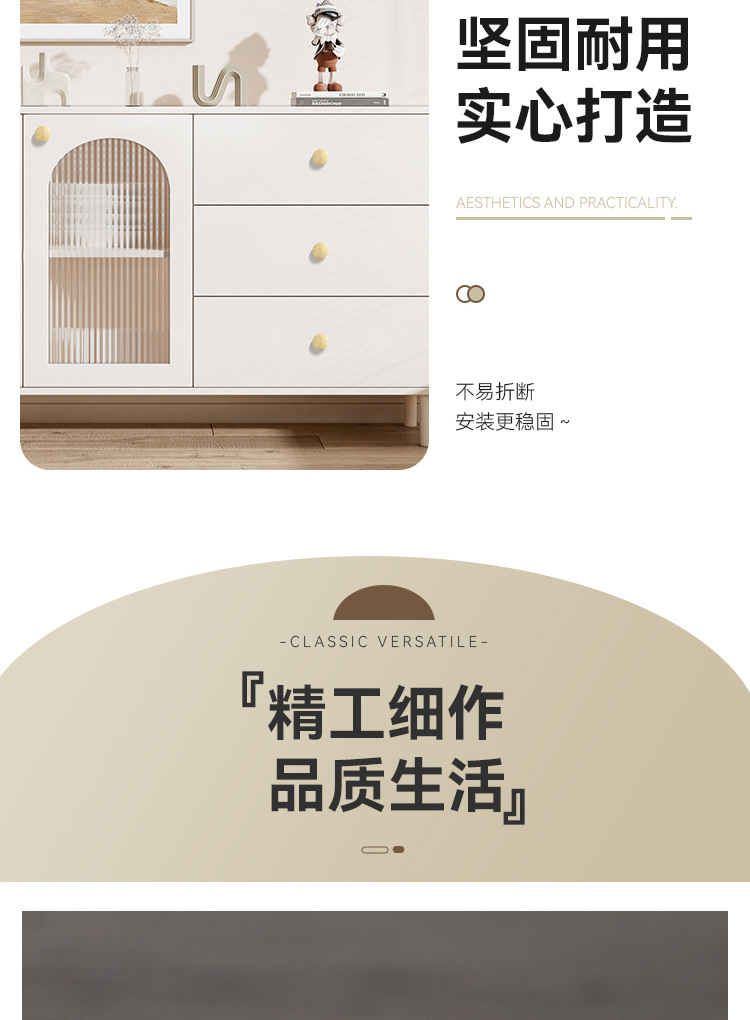 Drawer bedside table, TV cabinet, wardrobe, cabinet door, round handle, kitchen cabinet, small home, modern and simple, golden single-hole handle pic 12