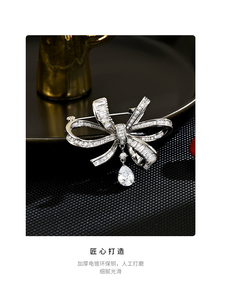 韩系小众简约百搭吊坠蝴蝶结小胸针时尚ins精致服装领针配饰胸花详情15