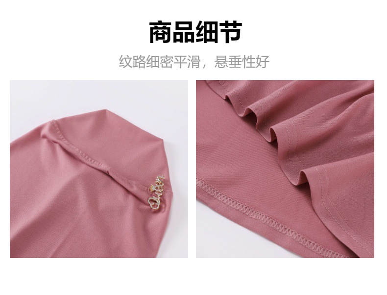 跨境头套式水晶麻穆斯林纱巾字母合金饰品回族中东马来印尼头巾详情4