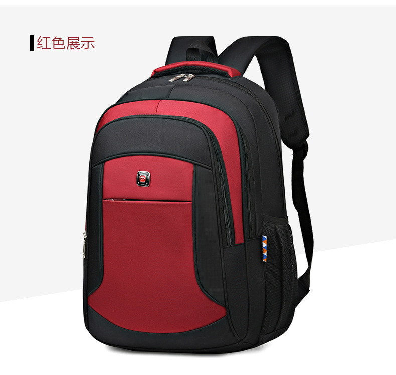 A versatile Oxford cloth student backpack for both men and women, a large-capacity business commuting computer bag for outdoor travel pic 14