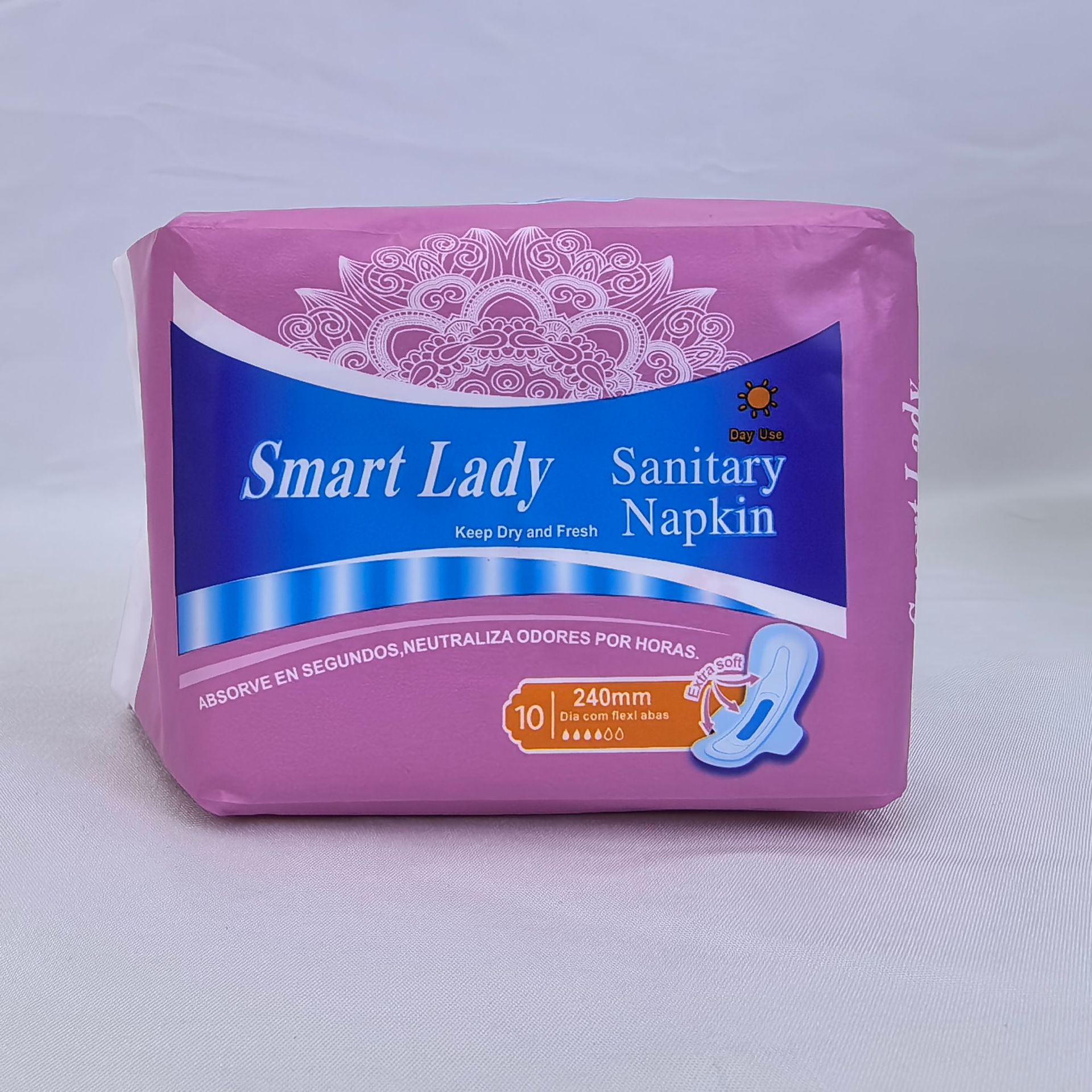 外贸10片装卫生巾240mm卫生护垫日用夜用卫生巾整箱批详情5