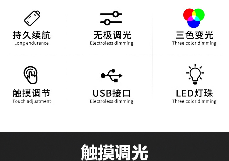 水晶桌面小夜灯跨境电商5v低能耗酒吧简约充电氛围台灯小夜灯厂家详情5