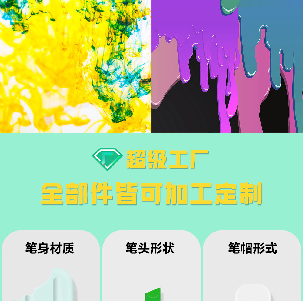 水彩笔源头工厂定制logo贴牌设计绘画文具套装msds过检马克笔工厂详情7