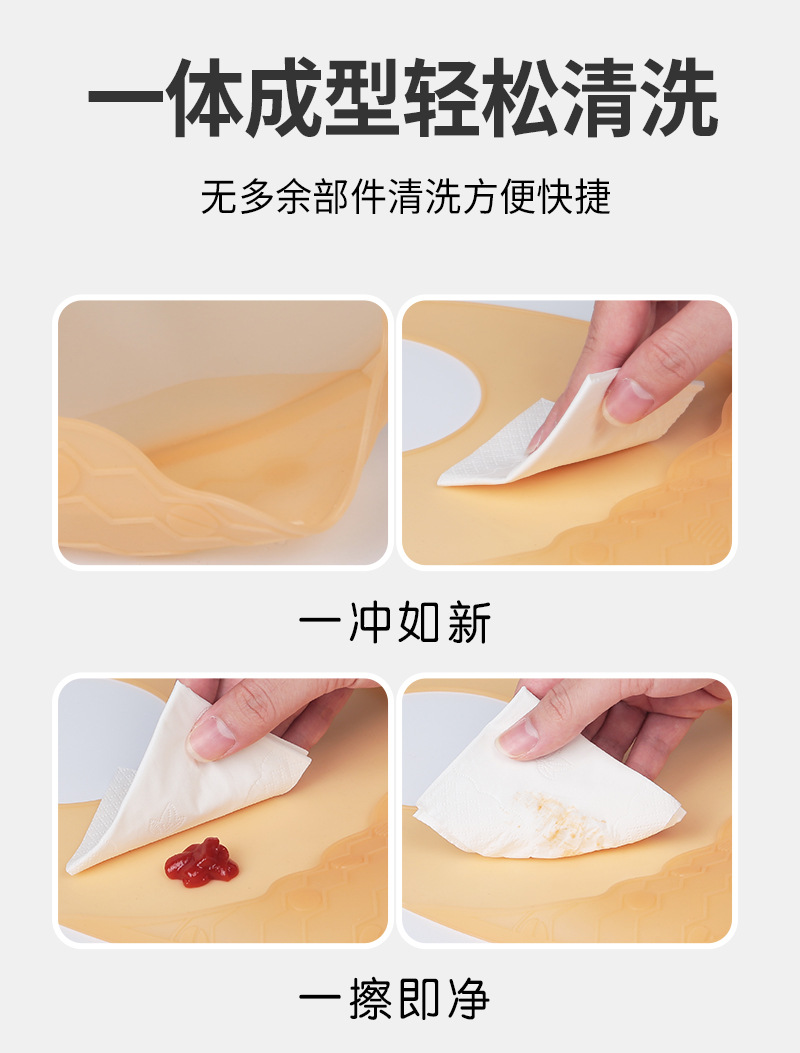 佳宜贝比批发新生儿童硅胶围兜婴儿饭兜防水围嘴宝宝吃饭围兜详情9