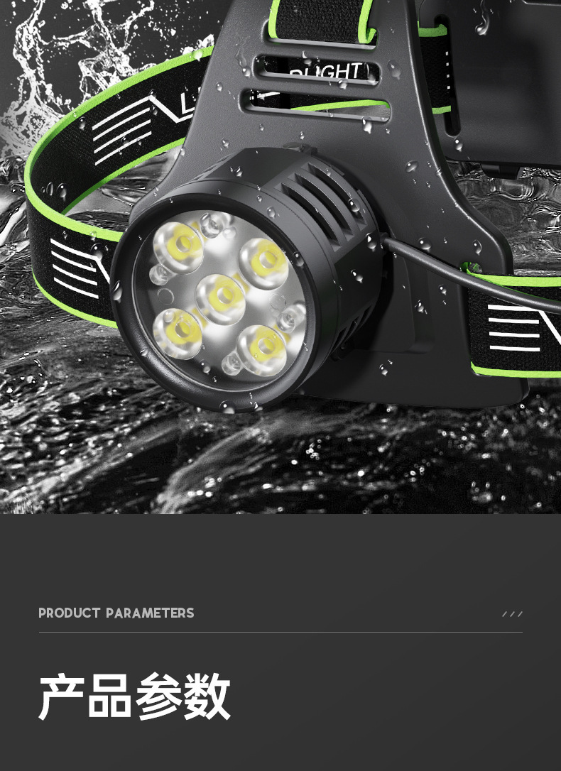 Cross-border white laser long-range headlamp, outdoor zoom headlamp, camping headlamp, multi-functional zoom intelligent digital display headlamp pic 22