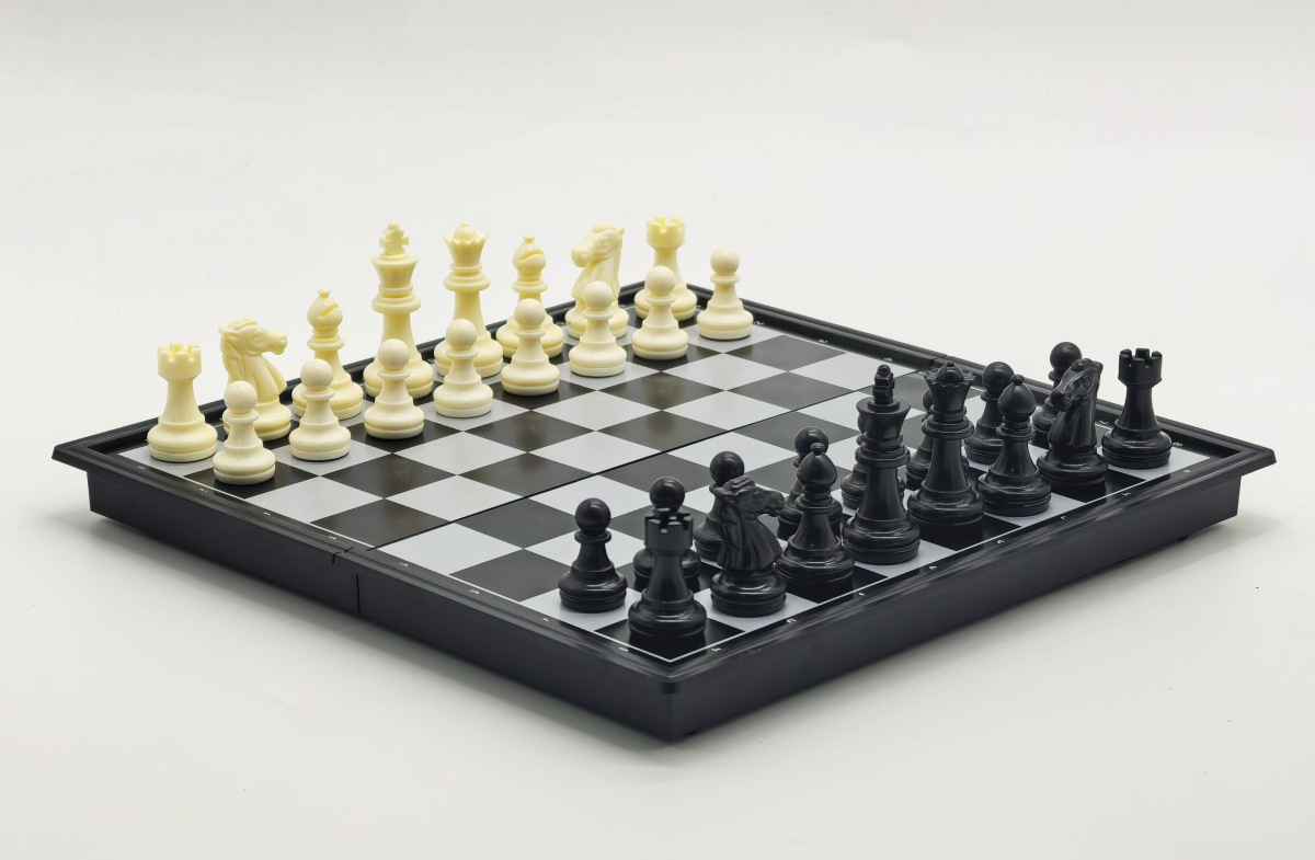 25cm黑白国际象棋磁性折叠棋盘可收纳磁力棋盘益智儿童比赛西洋棋详情7