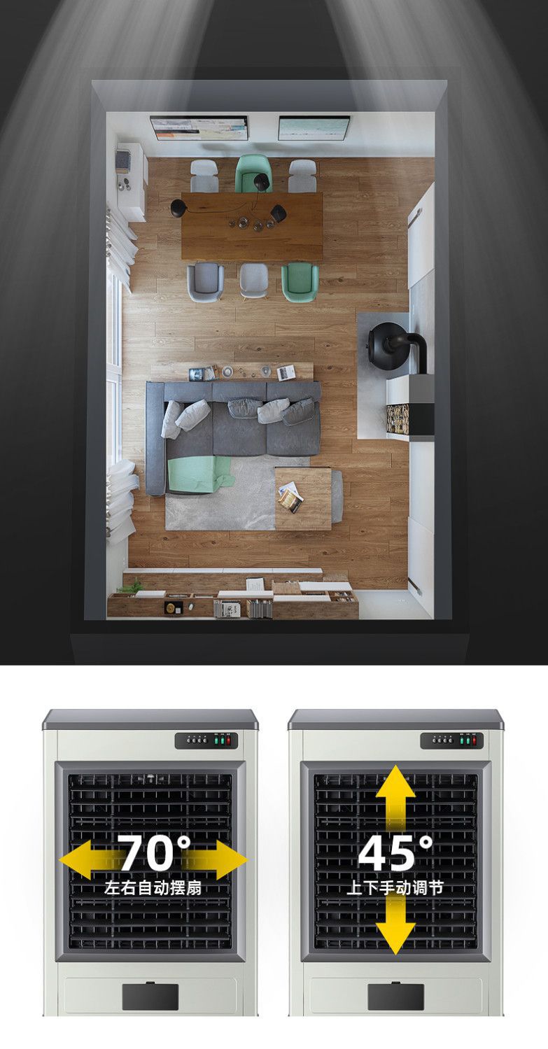 骆驼工业冷风机大型商用家用水冷空调扇移动冷风扇工业饭店制冷风详情8