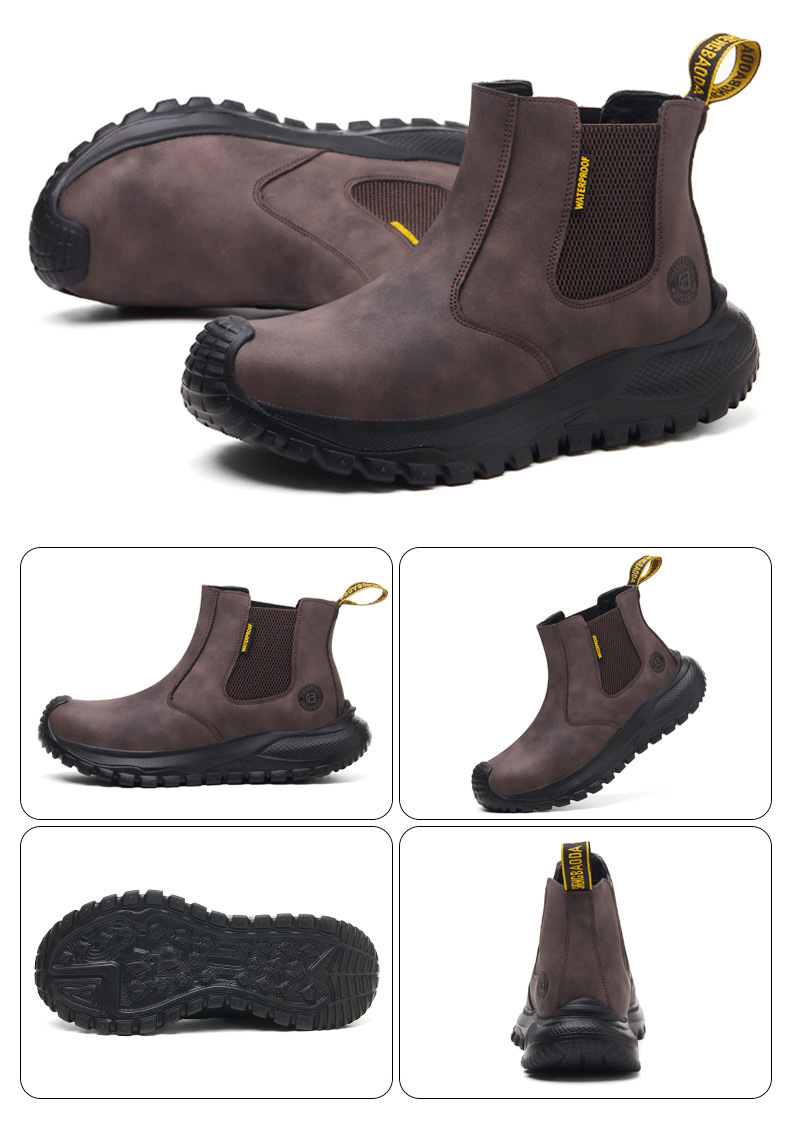 Cross-border new products: Four-season one-foot anti-crush safety shoes, lightweight shock-absorbing safety shoes, steel toe cap, wear-resistant welding shoes, flash pic 10