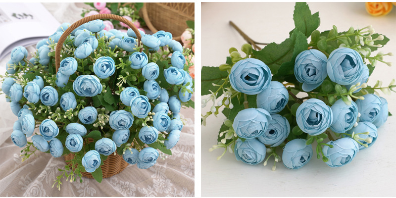 仿真花茶苞牡丹玫瑰多款绢花装饰家居婚庆花艺园配材配景摄影道具详情14