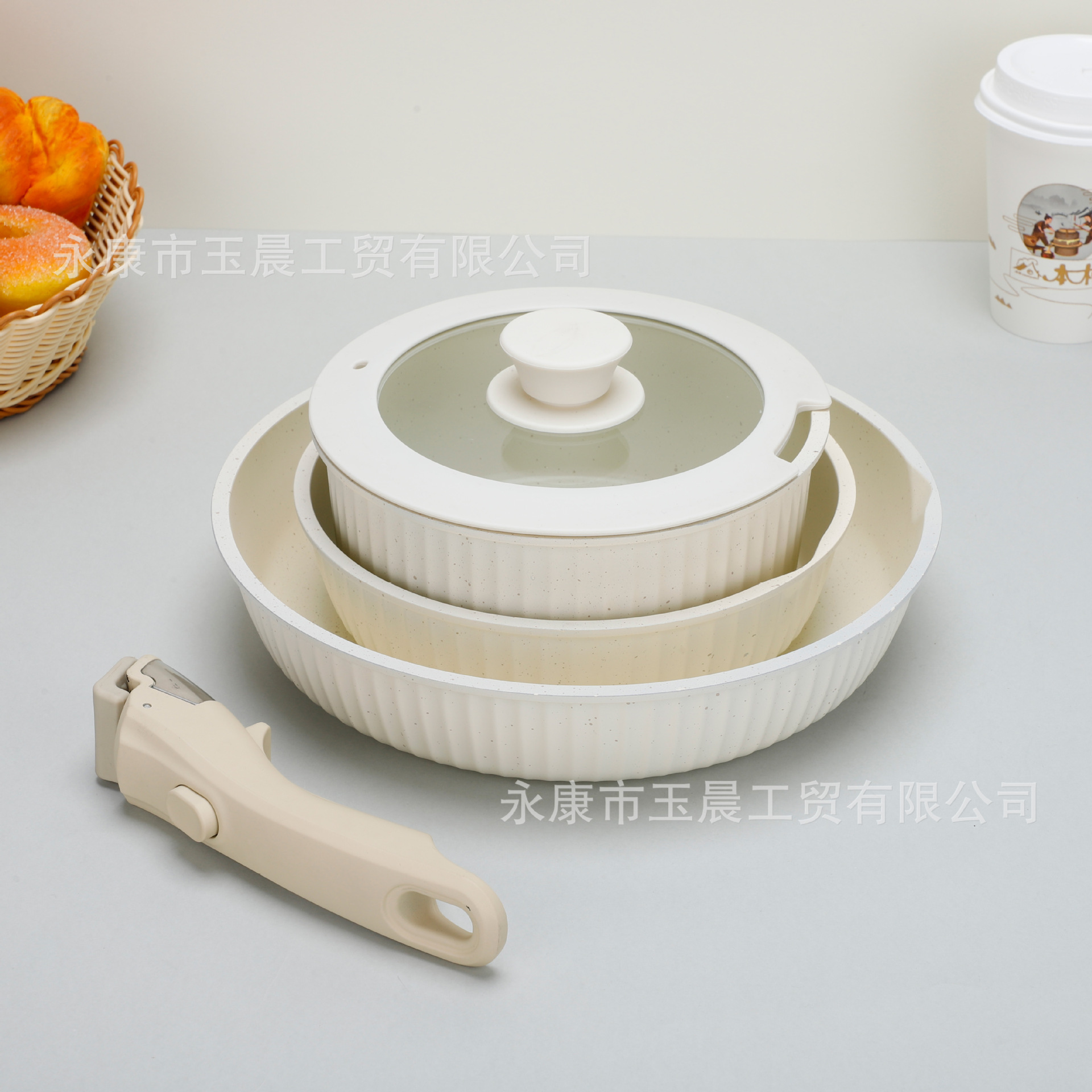 跨境批发家用可拆卸手柄套餐锅十六件套不粘锅组合potset五件套详情4