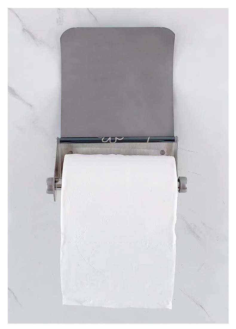 Wholesale bathroom toilet paper racks, European-style stainless steel tissue paper racks, household bathroom toilet paper boxes, hotel engineering toilet paper racks pic 10