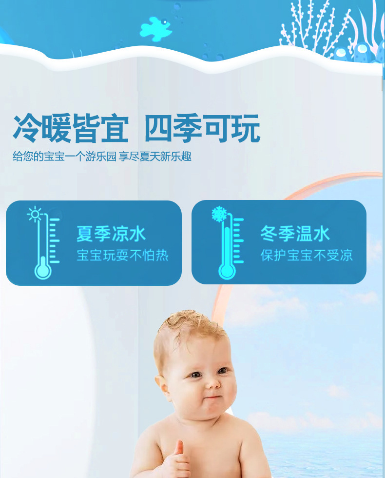 热销婴幼儿拍拍垫圆形戏水垫儿童爬行充气水垫PVC材质工厂现货发详情8