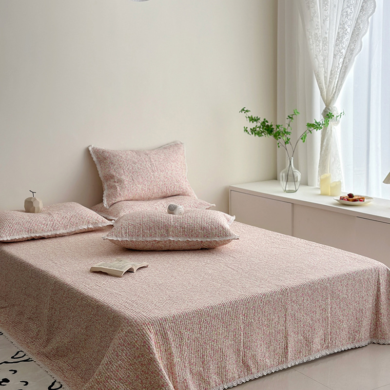 Lisa series, a three-piece set of all-cotton high-temperature sand-washed cotton bed cover, is skin-friendly, breathable and suitable for all seasons pic 63