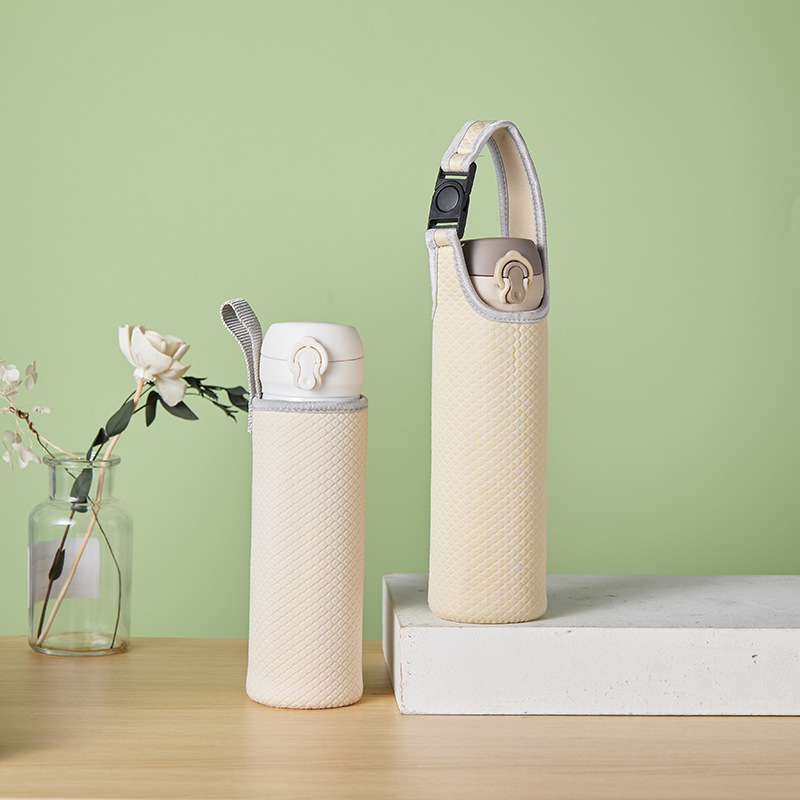 New 500ml insulated cup sleeve, thickened embossed glass cup, diving material water cup protective sleeve pic 8