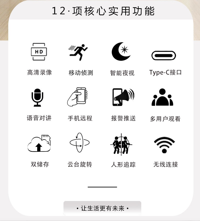 600万雄迈iCSee监控摄像头无线wifi室外红外双目枪球高清摄像机详情3