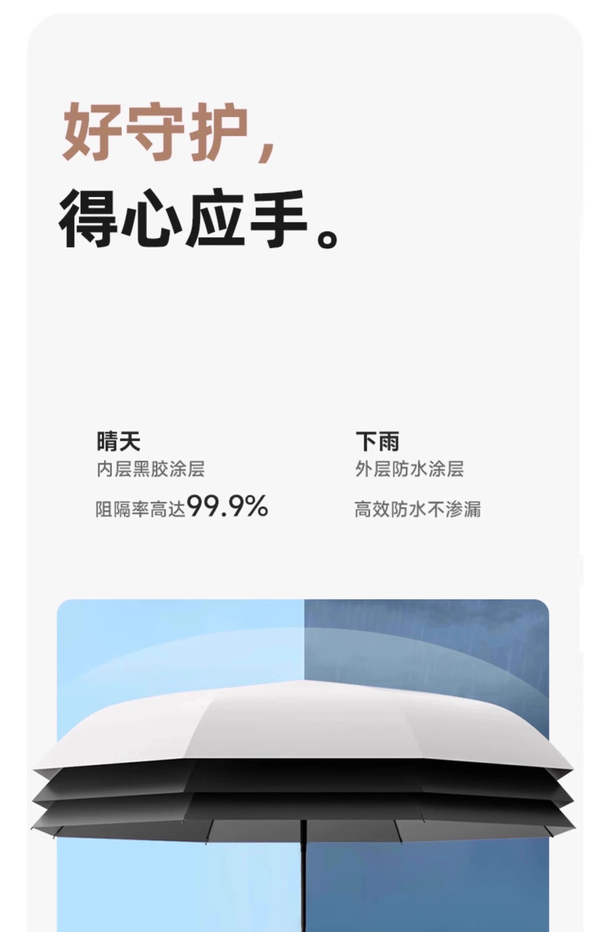晴雨伞全自动雨伞大号加厚黑胶遮阳伞太阳伞便携防晒伞小金条手柄详情17