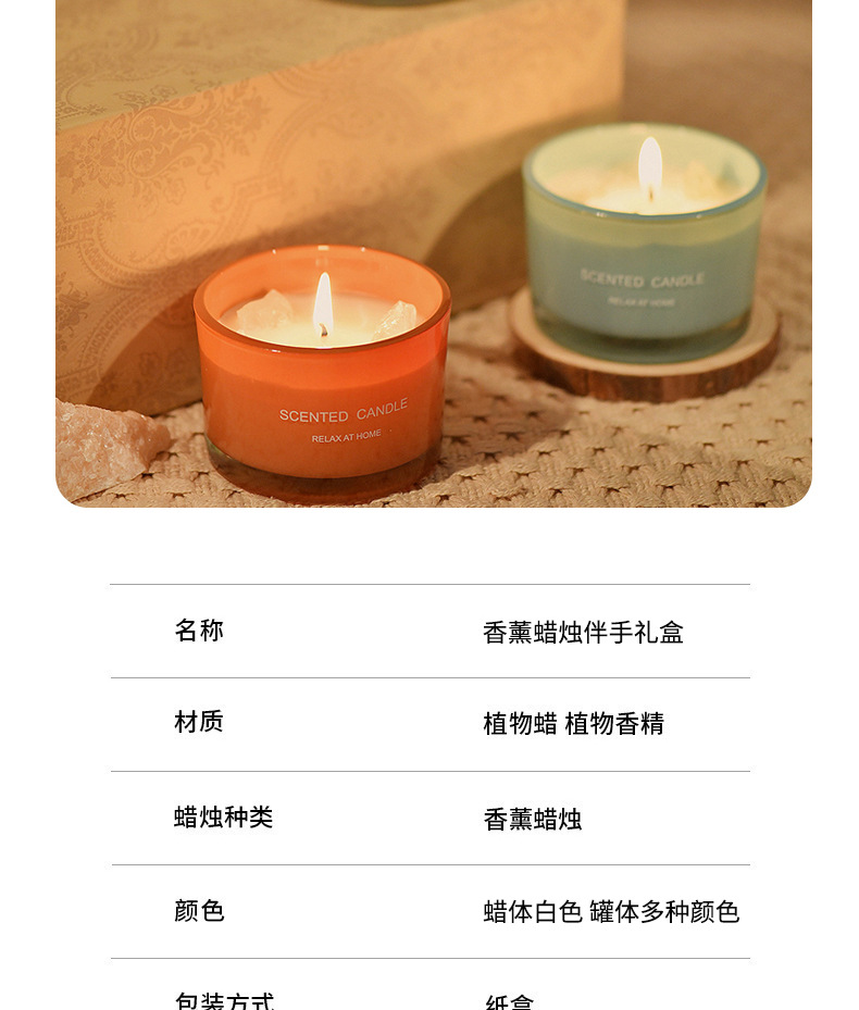 水晶石蜡烛香薰精油跨境ins香氛可爱节日礼物现货淡香空气清新详情5