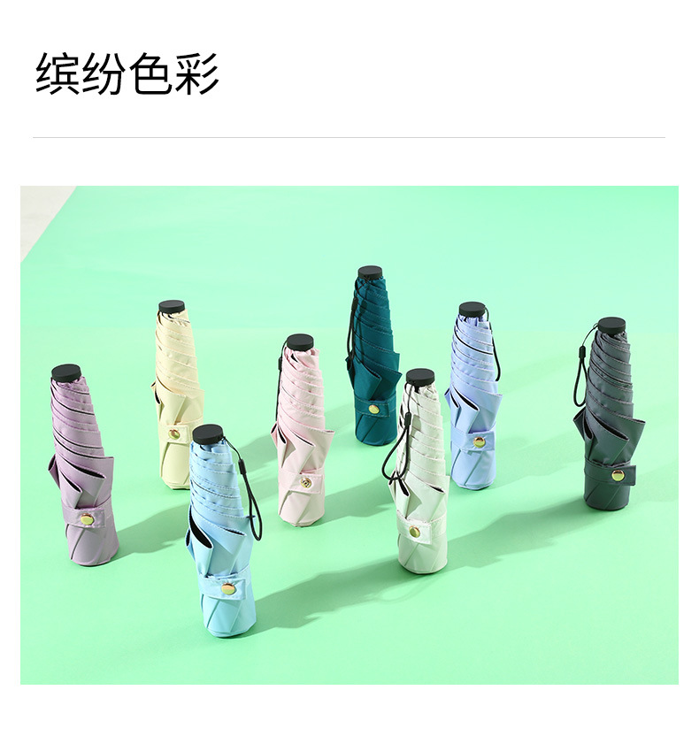 便携小巧超轻碳纤维羽毛伞手动自动轻便太阳伞三折晴雨伞两用批发详情8