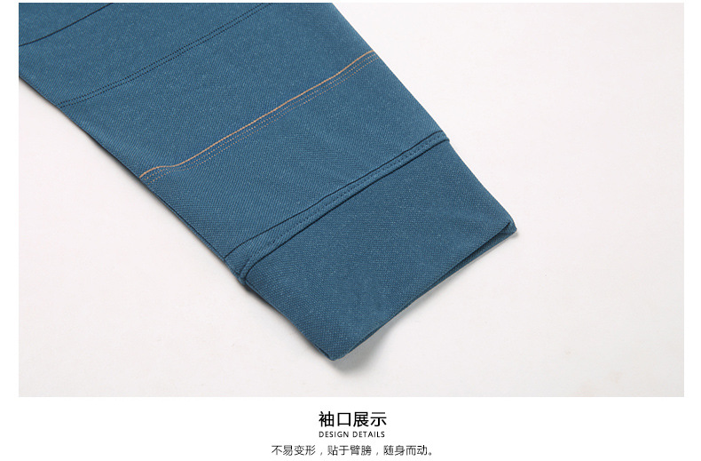 男士T恤长袖秋季中老年人冰丝爸爸装polo衫上衣服速干衬衫领代发详情32