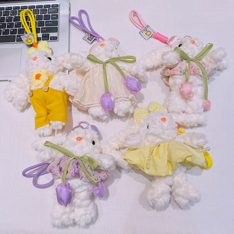 Wholesale of new flip-flop rabbit bag pendants, cartoon plush cute dolls, keychains, pendants and small gifts pic 15
