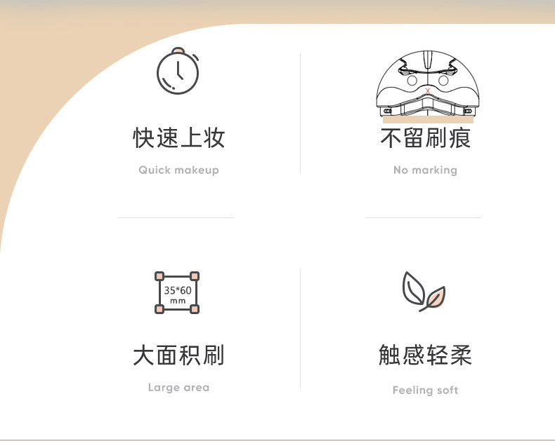 新款现货小仓鼠化妆刷柔软毛洗脸刷不吃粉无痕粉底刷便携式化妆刷便携可爱粉底刷美甲粉尘刷多功能刷子详情4