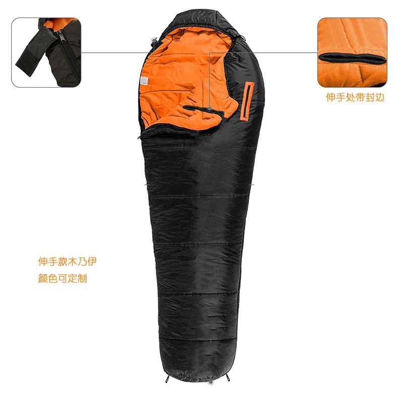 Factory-customized three-season mummy sleeping bags, Mommy sleeping bags, camping, self-driving, export, cross-border Amazon supply pic 4