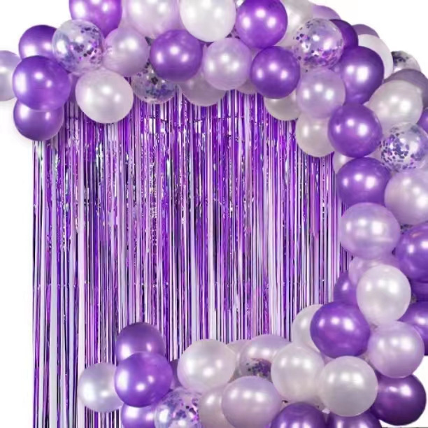 Cross-border rain curtain balloon set, multi-style birthday party, wedding decoration and arrangement, customized balloon set pic 3