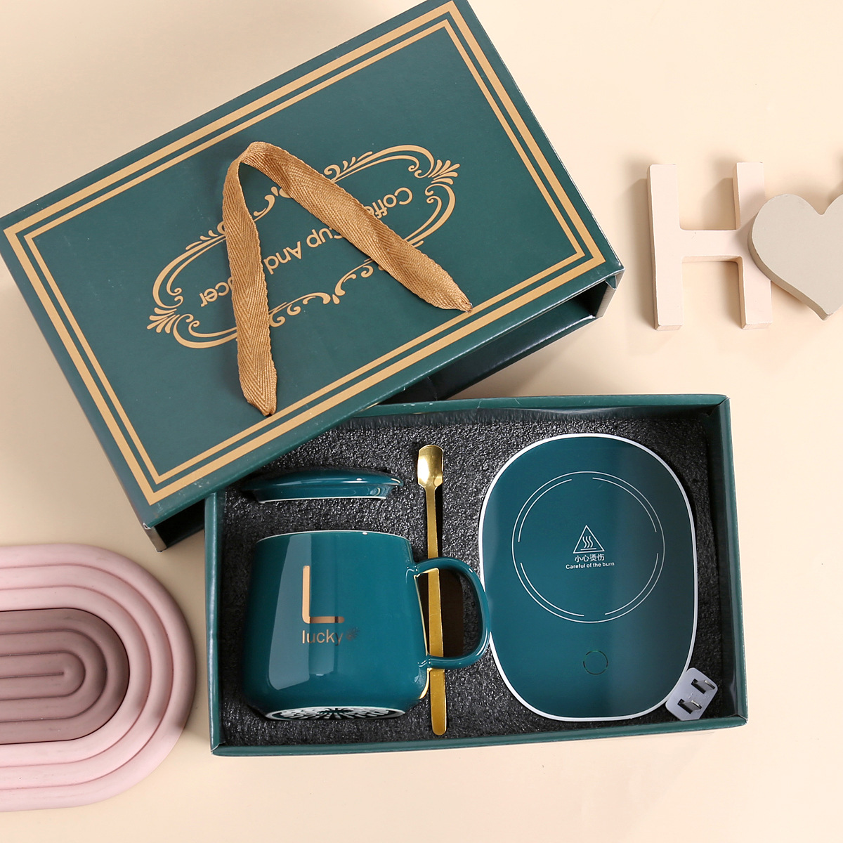 Constant-temperature ceramic cups, creative mugs, warm cups, coffee water cups, gift boxes, small gifts for annual meeting advertisements, and logo printing pic 14