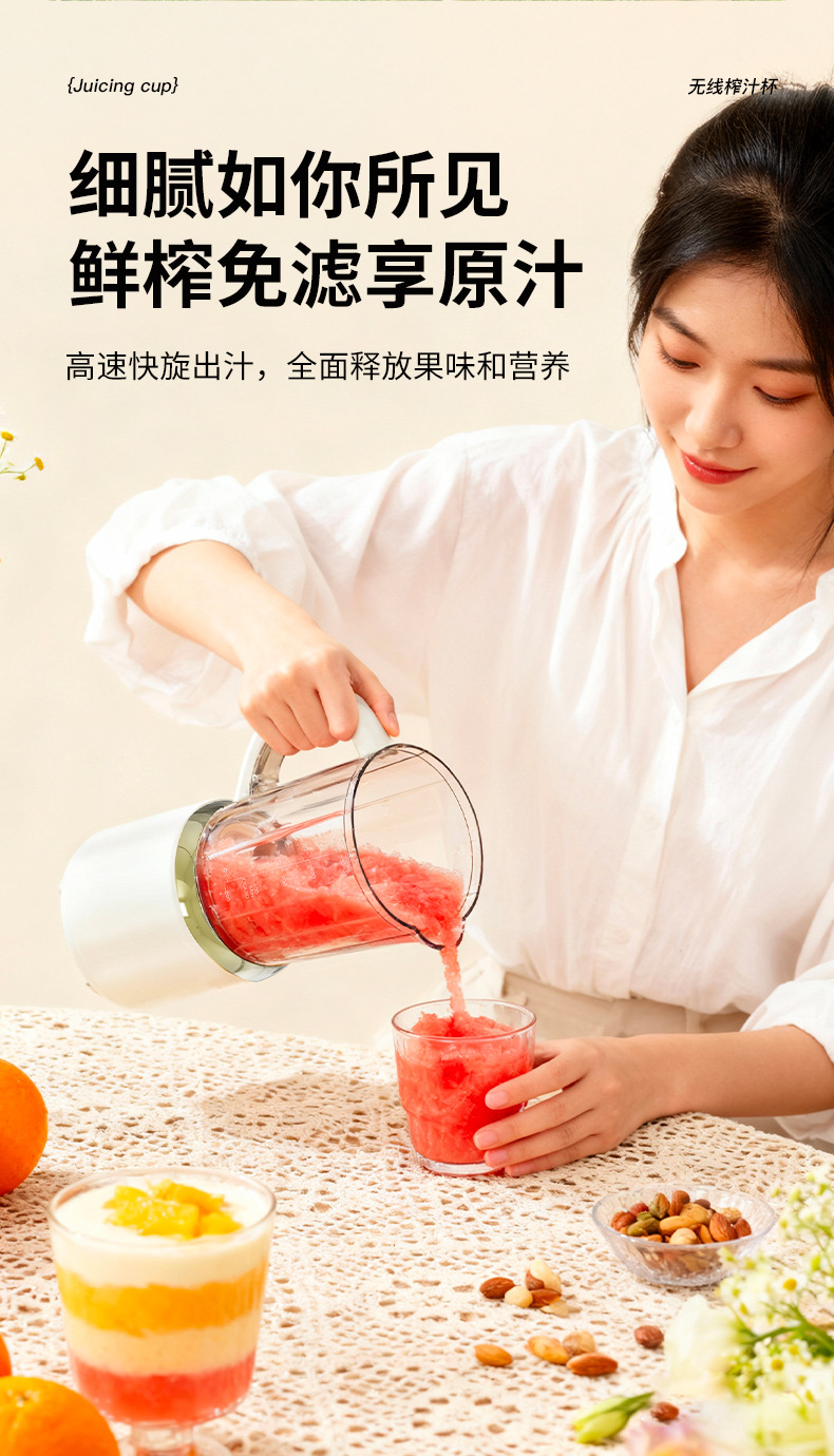 外贸新款双刀头榨汁机无线电动大容量果汁机便携式搅拌机现榨详情6