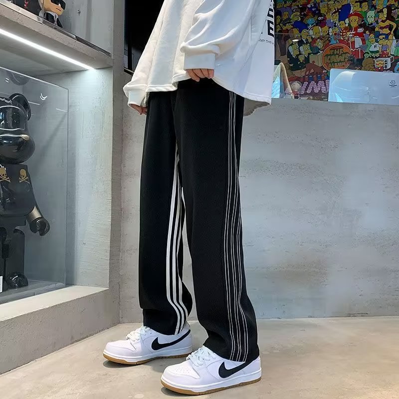 春秋季裤子男美式宽松潮流休闲裤直筒卫裤高街ins运动裤长裤子潮详情9
