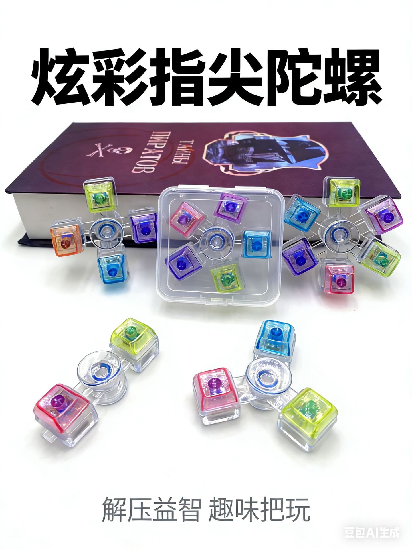 跨境按键陀螺键减压按键机械轴玩具创意按键发光电子键盘详情10