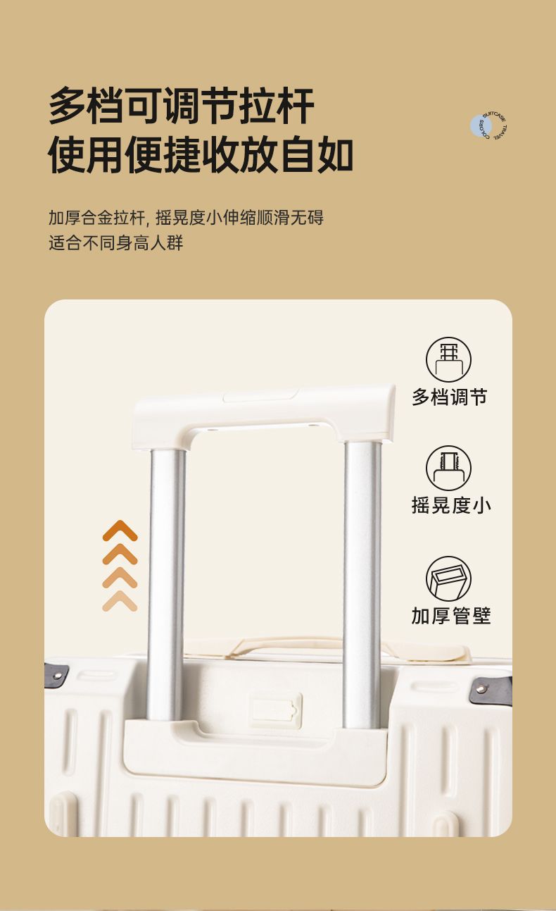 五轮行李箱28寸大容量带包角多功能结实耐用旅行箱24寸密码拉杆箱详情7