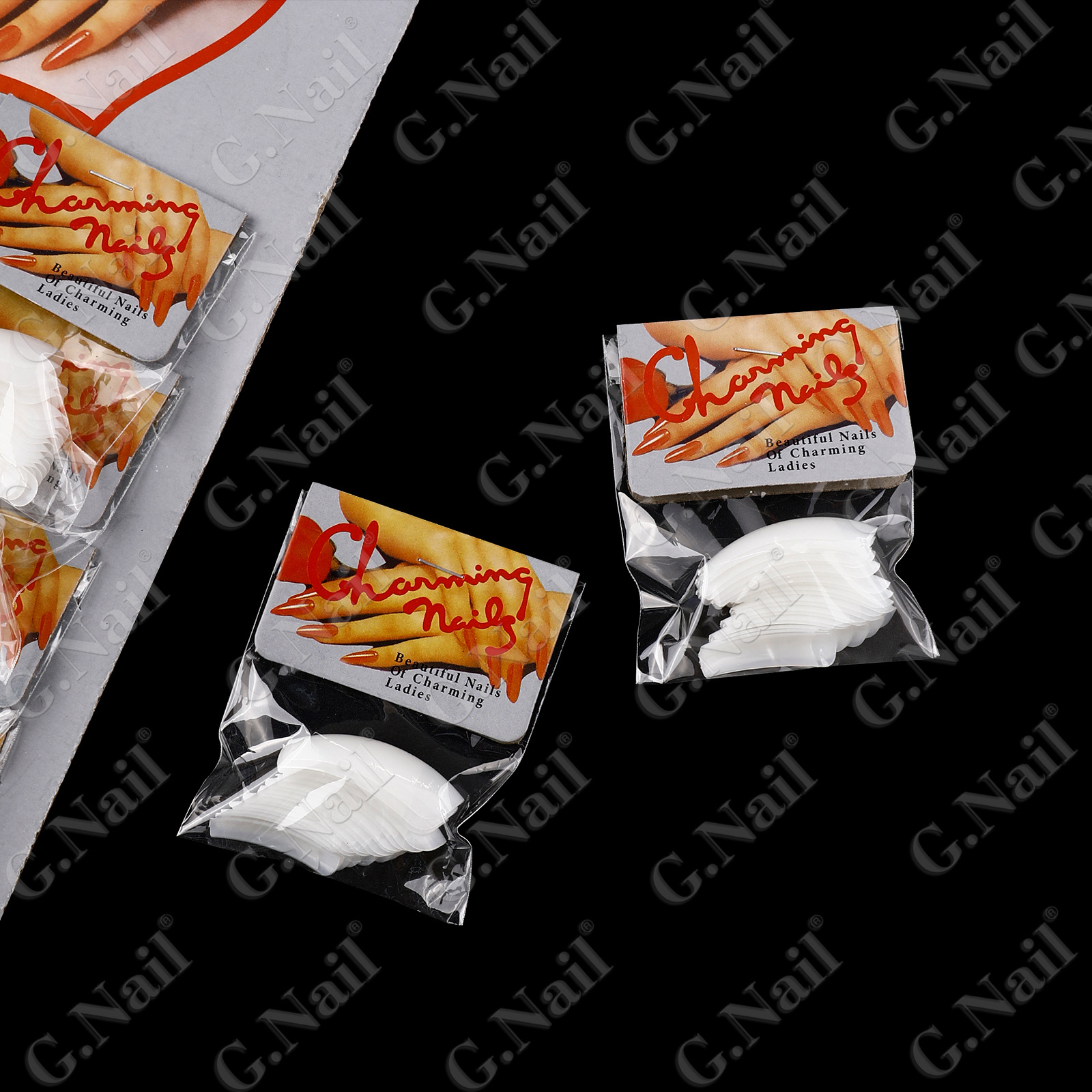 Gnail正品24包卡装美甲甲片自然色白色穿戴甲欧美假指甲甲片批发详情10
