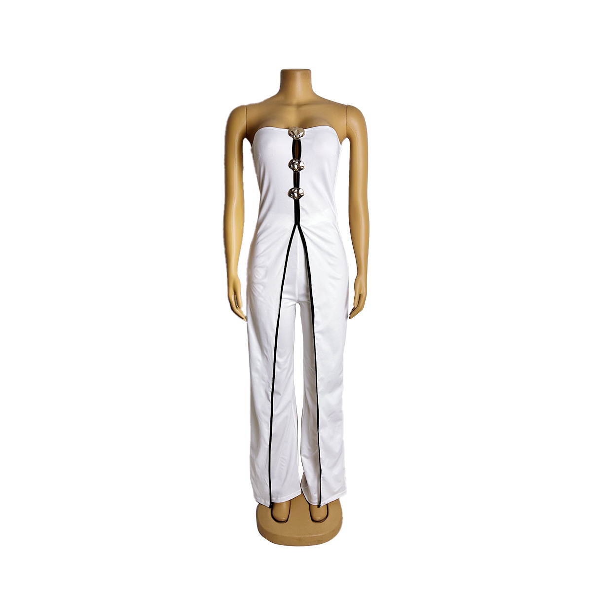 ZY6190 Amazon Independent store strapless false two-piece elegantly designed jumpsuit New partyjumpsuit pic 18