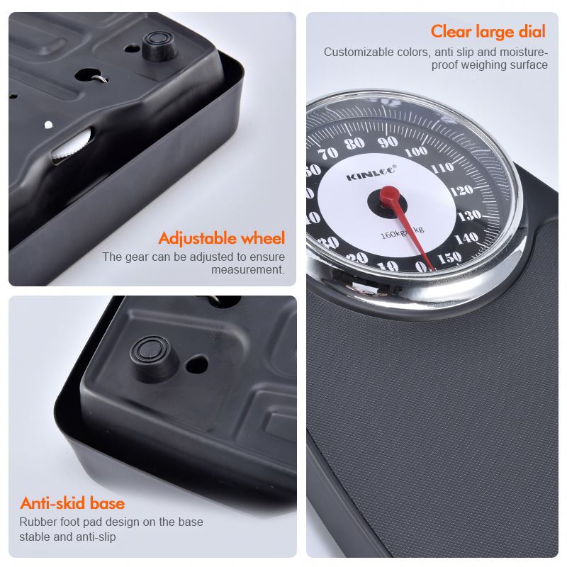 Cross-border exclusive KINLEE home weighing scale 160 kilograms /350 pounds high-precision pointer healthy fat scale pic 10