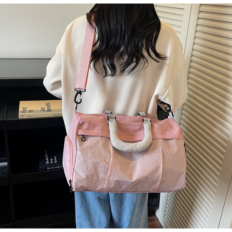 短途旅行包女轻便多功能斜挎运动健身包手提出差大容量收纳行李袋详情29