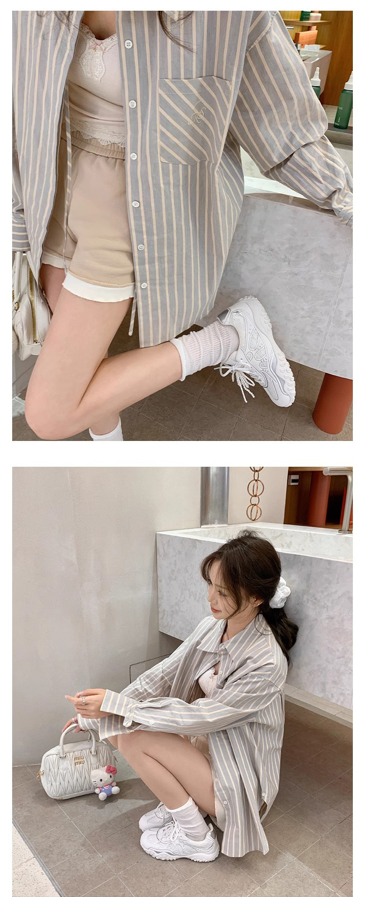 牛皮版源利通厚底运动鞋2025珍珠系带复古老爹鞋女内增高德训鞋女详情17