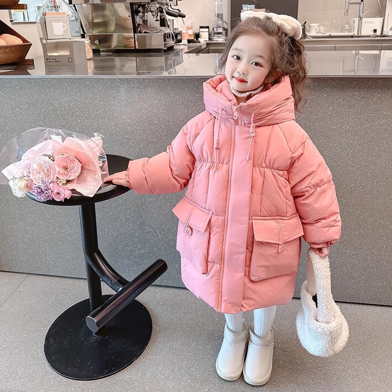 女童羽绒服中长款冬季2024新款女宝冬装外套白鸭绒女孩秋冬款童装详情3