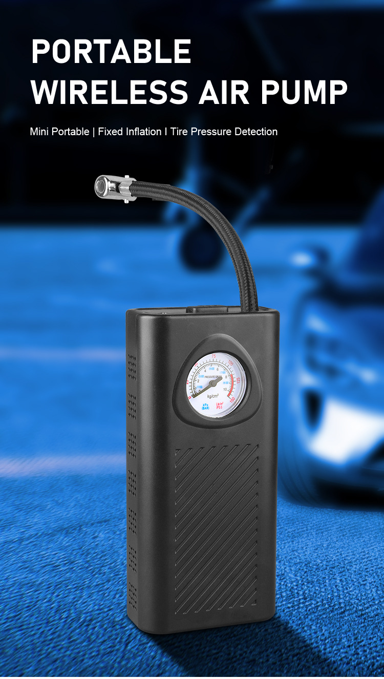 跨境车家双用无线充气泵打气筒便携电动车轿车摩托车自行车充电打详情2