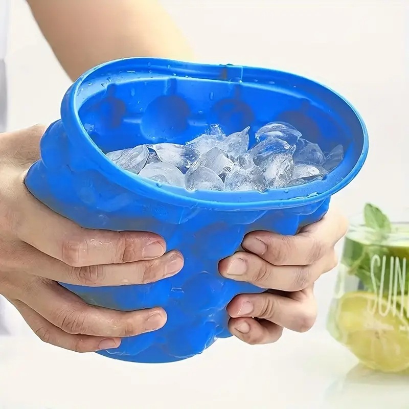 Cross-border bestsellers: ice cube bucket, silicone ice cube bucket, ice-making cup, silicone ice cube maker, large round silicone ice wine pic 5