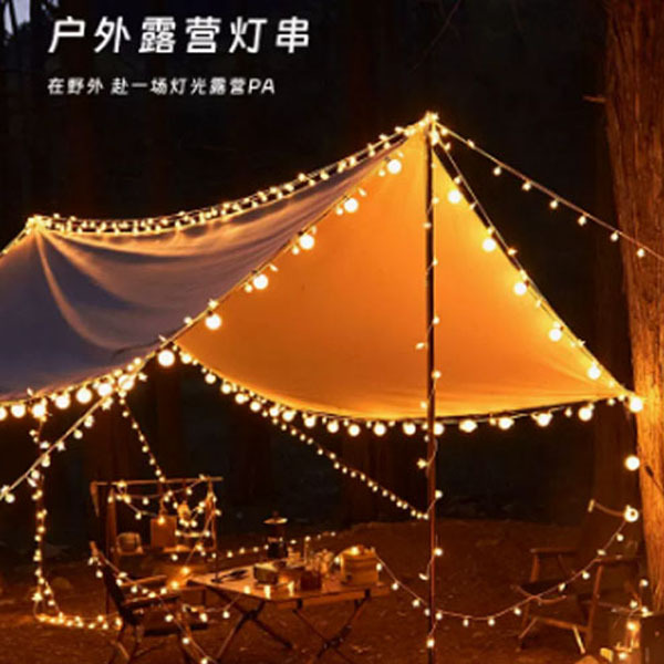 LED太阳能灯串户外小气泡水晶球灯串透明球彩灯圣诞节帐篷氛围灯详情4