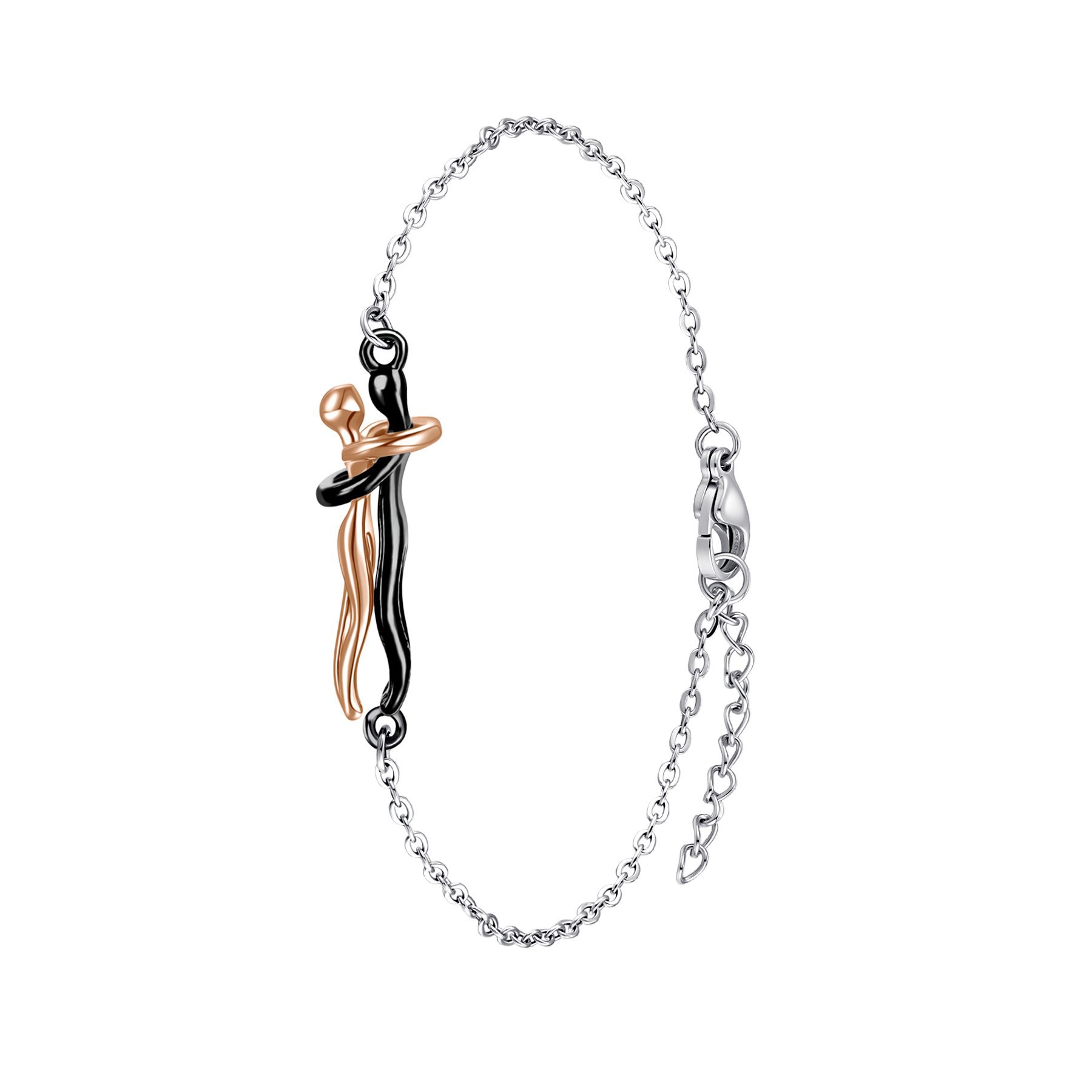 原创情侣拥抱吊坠项链女黑色时尚吊坠情侣项链恋人见证珠宝批发详情20