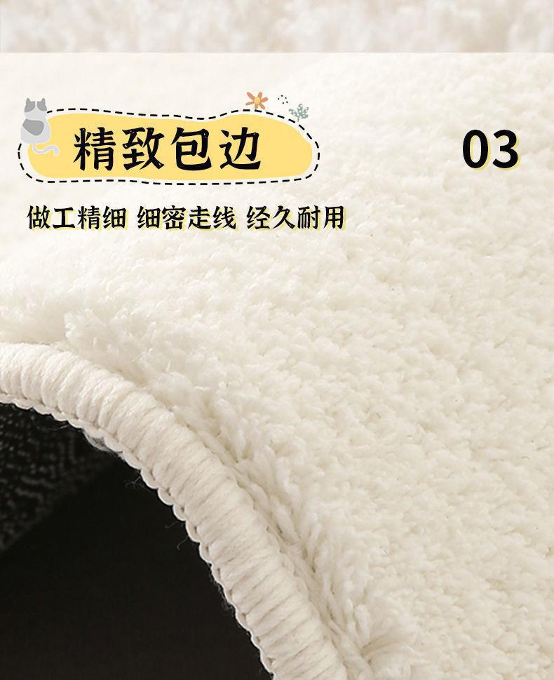 卡通仿羊绒地垫卫生间浴室吸水防滑脚垫入户耐磨吸水地毯厂家批发详情7