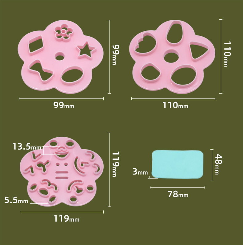 现货黄色透明仿真便当装饰模具梨苹果造型变脸鹌鹑蛋DIY饭团模具详情9