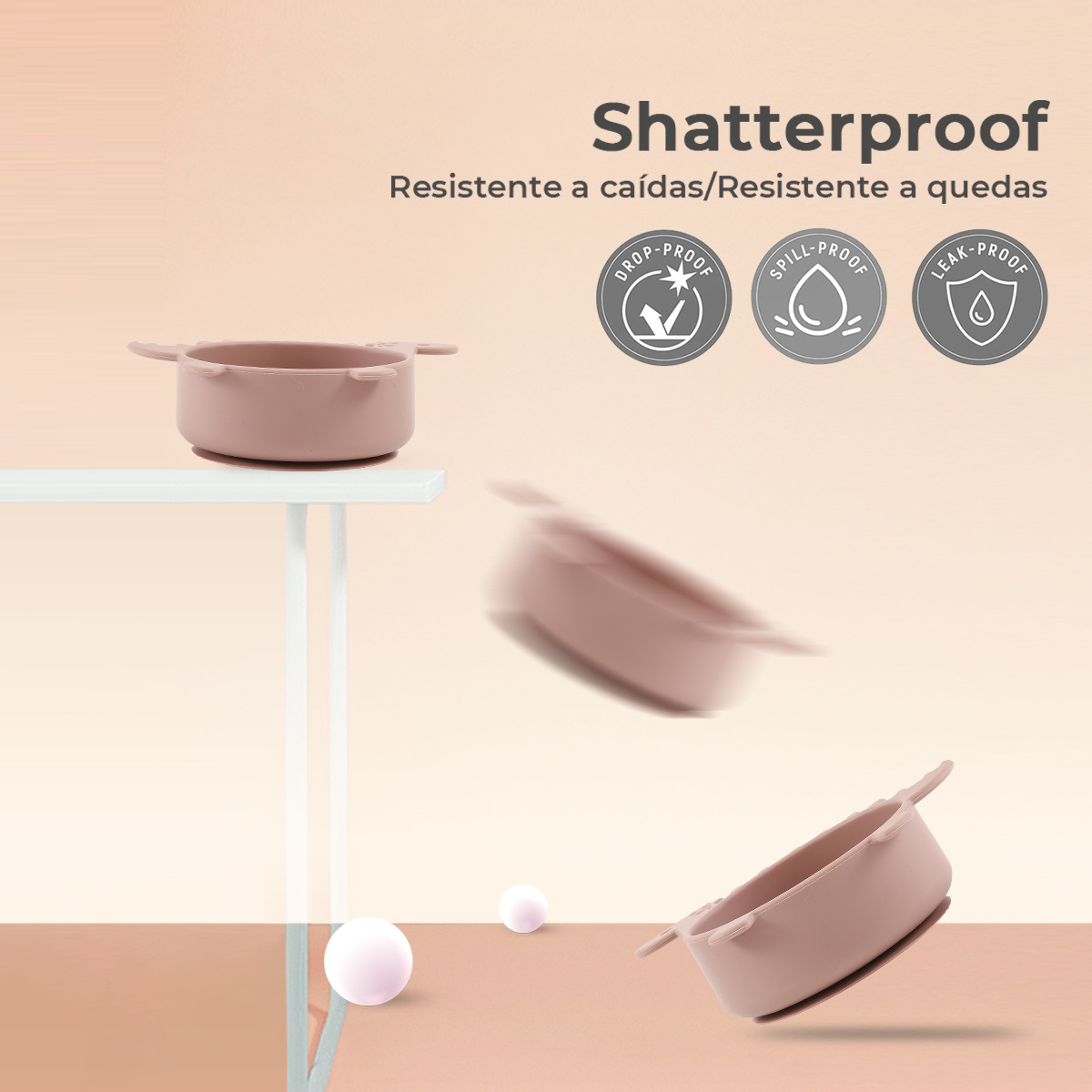 恐龙碗宝宝辅食碗婴童用品食品级硅胶家用幼儿园吃饭训练辅食餐盘详情5