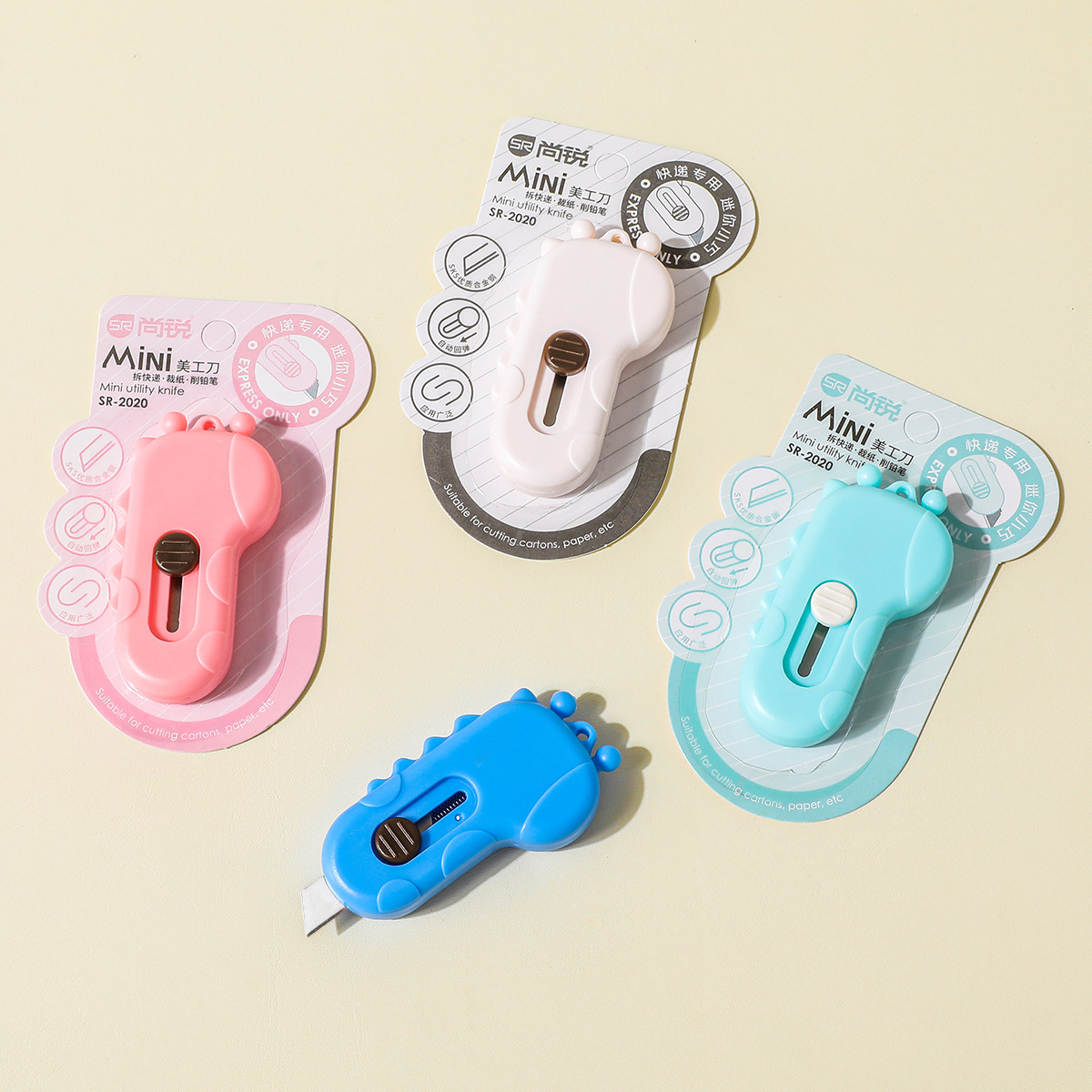 Bulk cute mini utility knife, small and convenient unboxing, student paper cutting knife, express delivery special knife, student knife wholesale pic 1
